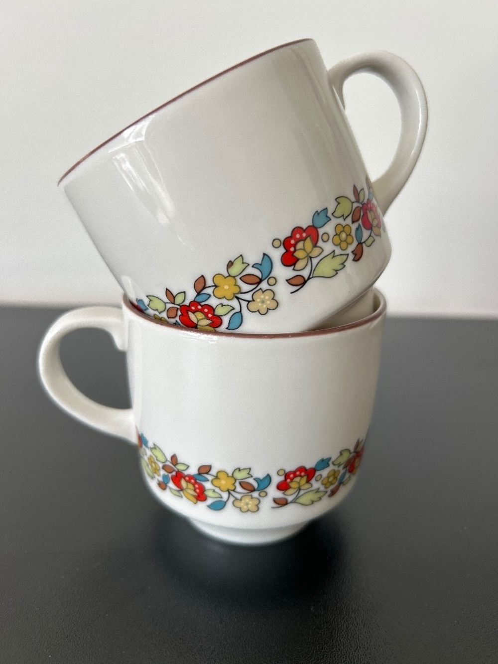 70s Royal Doulton Holiday Collection Set of 2 Cups